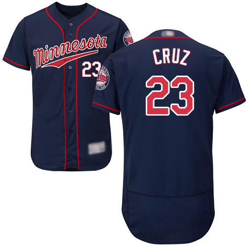 Twins #23 Nelson Cruz Navy Blue Flexbase Authentic Collection Stitched MLB Jersey - Click Image to Close