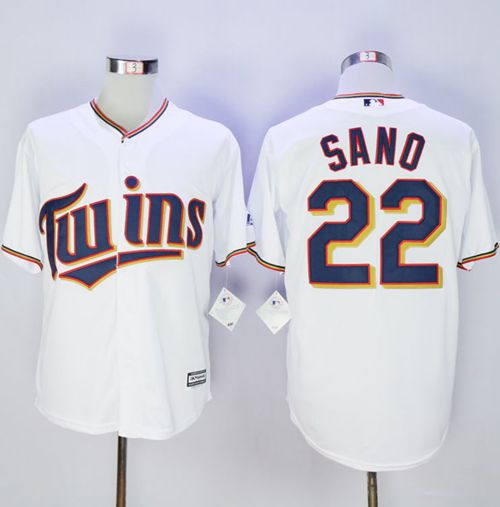 Twins #22 Miguel Sano New White Cool Base Stitched MLB Jersey - Click Image to Close