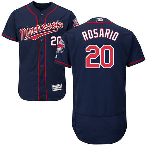 Twins #20 Eddie Rosario Navy Blue Flexbase Authentic Collection Stitched MLB Jersey - Click Image to Close