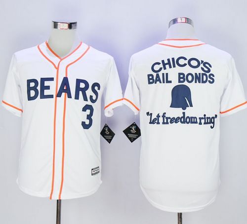 Bad News Bears Button Down #3 Kelly Leak White Movie Stitched MLB Jersey