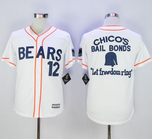 Bad News Bears Button Down #12 Tanner Boyle White Movie Stitched MLB Jersey