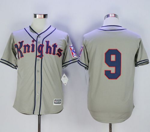 New York Knights The Natural #9 Roy Hobbs Grey Movie Stitched MLB Jersey