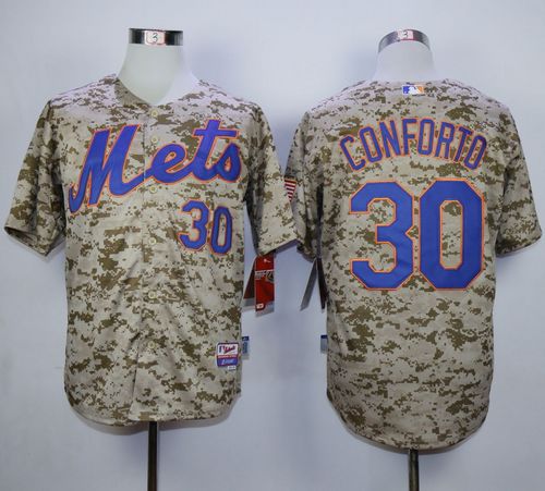 Mets #30 Michael Conforto Camo Alternate Cool Base Stitched MLB Jersey