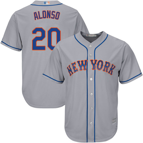 Mets #20 Pete Alonso Grey New Cool Base Stitched Baseball Jersey