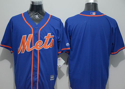 Mets Blank Blue New Cool Base Alternate Home Stitched MLB Jersey