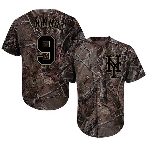 Mets #9 Brandon Nimmo Camo Realtree Collection Cool Base Stitched MLB Jersey