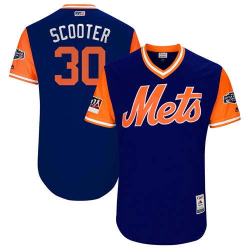 Mets #30 Michael Conforto Royal "Scooter" Players Weekend Authentic Stitched MLB Jersey