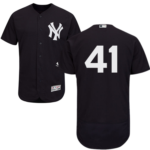 Yankees #41 Miguel Andujar Navy Blue Flexbase Authentic Collection Stitched MLB Jersey