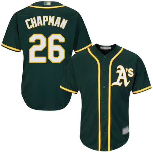 Athletics #26 Matt Chapman Green New Cool Base Stitched MLB Jersey