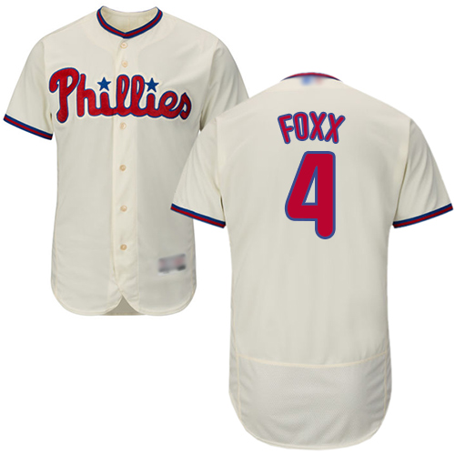 Phillies #4 Jimmy Foxx Cream Flexbase Authentic Collection Stitched MLB Jersey