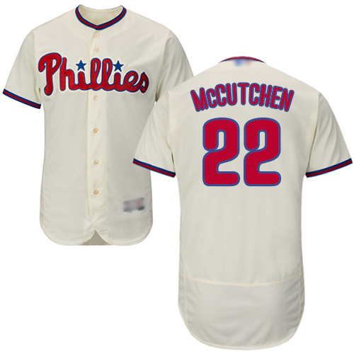 Phillies #22 Andrew McCutchen Cream Flexbase Authentic Collection Stitched Baseball Jersey - Click Image to Close