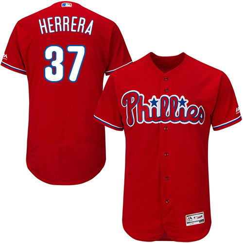 Phillies #37 Odubel Herrera Red Flexbase Authentic Collection Stitched MLB Jersey