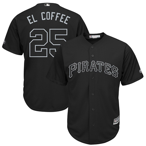 Pirates #25 Gregory Polanco Black "El Coffee" Players Weekend Cool Base Stitched Baseball Jersey