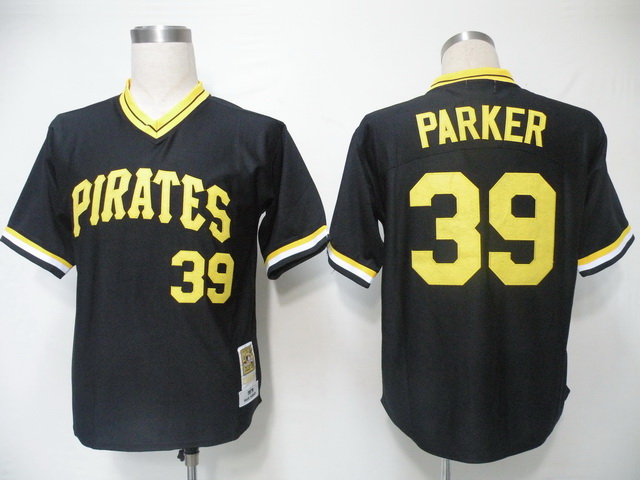 Mitchell and Ness Pirates #39 Dave Parker Black Throwback Stitched MLB Jersey