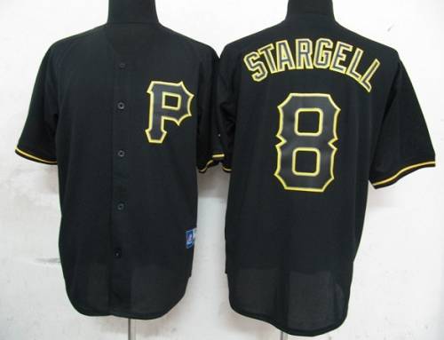 Pirates #8 Willie Stargell Black Fashion Stitched MLB Jersey