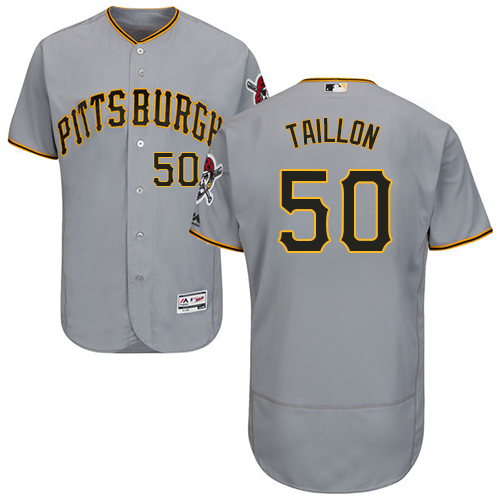 Pirates #50 Jameson Taillon Grey Flexbase Authentic Collection Stitched MLB Jersey - Click Image to Close