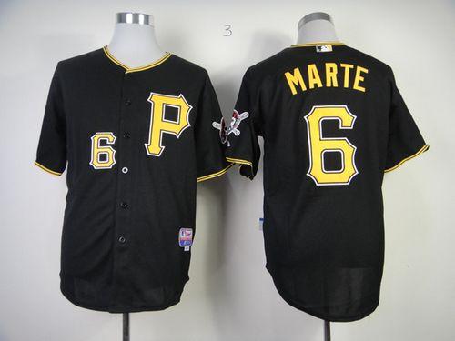 Pirates #6 Starling Marte Black Cool Base Stitched MLB Jersey - Click Image to Close