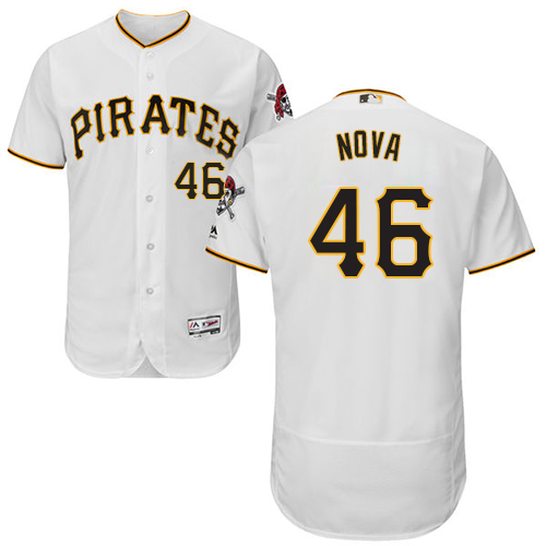 Pirates #46 Ivan Nova White Flexbase Authentic Collection Stitched MLB Jersey