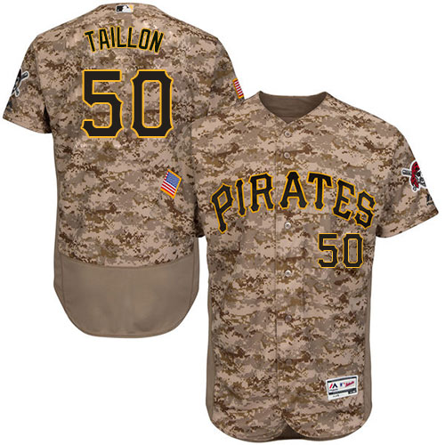 Pirates #50 Jameson Taillon Camo Flexbase Authentic Collection Stitched MLB Jersey - Click Image to Close