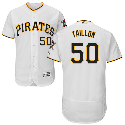 Pirates #50 Jameson Taillon White Flexbase Authentic Collection Stitched MLB Jersey - Click Image to Close