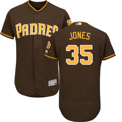 Padres #35 Randy Jones Brown Flexbase Authentic Collection Stitched MLB Jersey