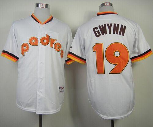 Padres #19 Tony Gwynn White 1984 Turn Back The Clock Stitched MLB Jersey