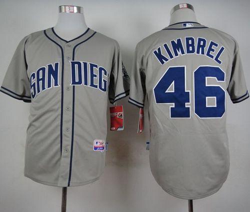 Padres #46 Craig Kimbrel Grey Cool Base Stitched MLB Jersey