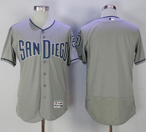 Padres Blank Grey Flexbase Authentic Collection Stitched MLB Jersey