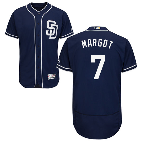 Padres #7 Manuel Margot Navy Blue Flexbase Authentic Collection Stitched MLB Jersey