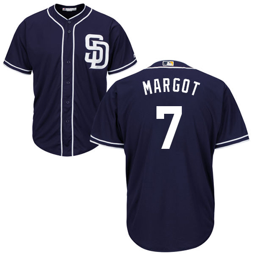 Padres #7 Manuel Margot Navy Blue New Cool Base Stitched MLB Jersey