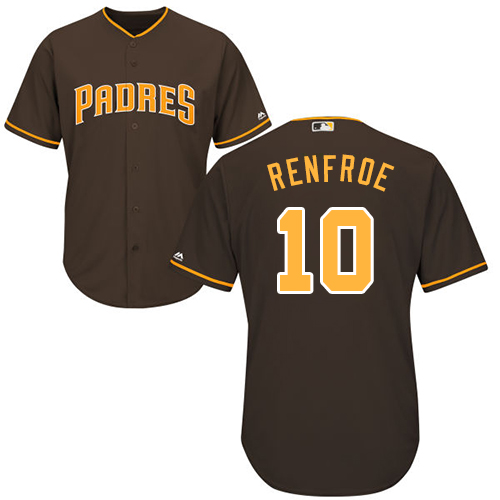 Padres #10 Hunter Renfroe Brown New Cool Base Stitched MLB Jersey