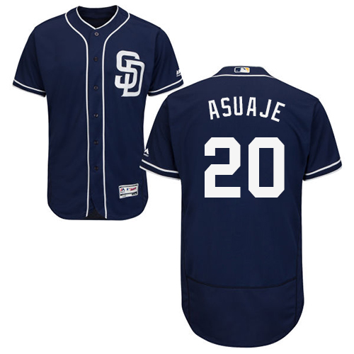 Padres #20 Carlos Asuaje Navy Blue Flexbase Authentic Collection Stitched MLB Jersey