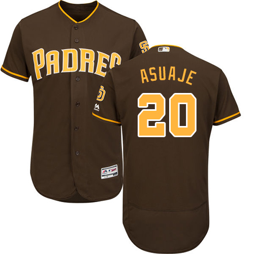 Padres #20 Carlos Asuaje Brown Flexbase Authentic Collection Stitched MLB Jersey