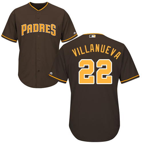 Padres #22 Christian Villanueva Brown New Cool Base Stitched MLB Jersey