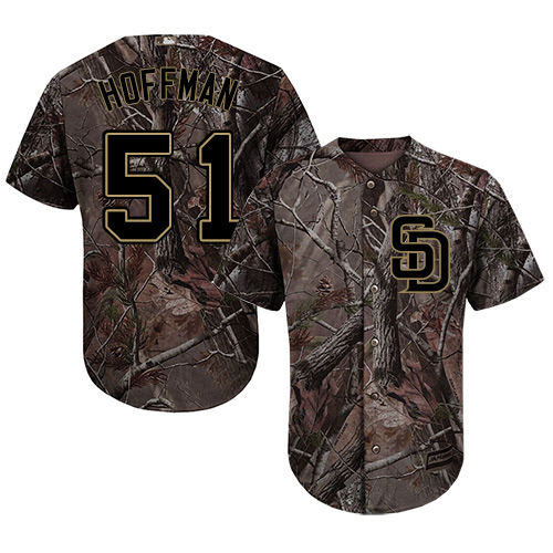 Padres #51 Trevor Hoffman Camo Realtree Collection Cool Base Stitched MLB Jersey