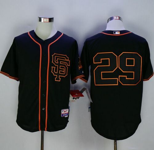 Giants #29 Jeff Samardzija Black Cool Base Stitched MLB Jersey