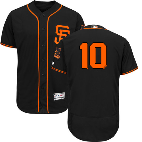 Giants #10 Evan Longoria Black Flexbase Authentic Collection Alternate Stitched MLB Jersey