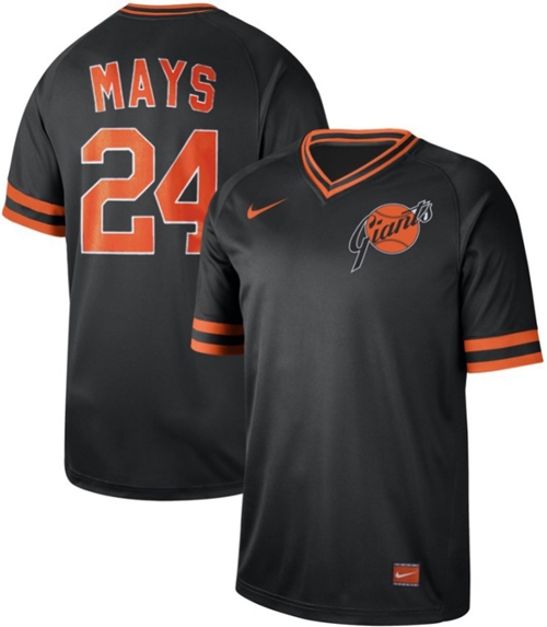 Giants #24 Willie Mays Black Authentic Cooperstown Collection Stitched Baseball jerseys