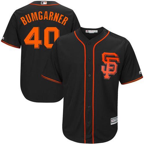 Giants #40 Madison Bumgarner Black Alternate New Cool Base Stitched MLB Jersey