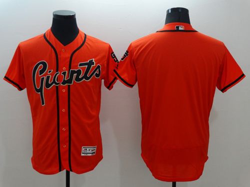 Giants Blank Orange Flexbase Authentic Collection Alternate Stitched MLB Jersey - Click Image to Close