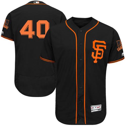 Giants #40 Madison Bumgarner Black Flexbase Authentic Collection Stitched MLB Jersey