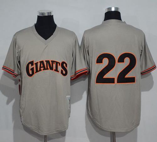 Mitchell And Ness 1989 Giants #22 Will Clark Grey Throwback Stitched MLB Jersey