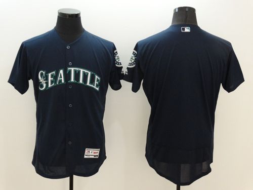 Mariners Blank Navy blue Flexbase Authentic Collection Stitched MLB Jersey