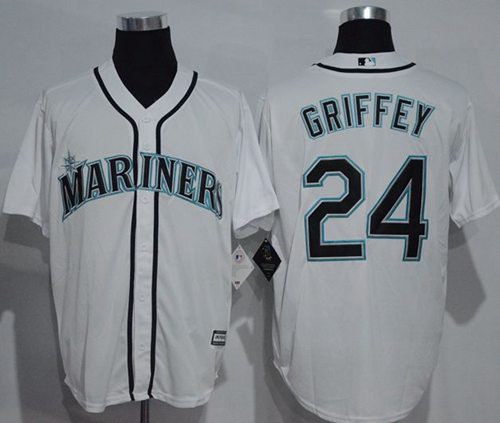 Mariners #24 Ken Griffey White New Cool Base Stitched MLB Jersey