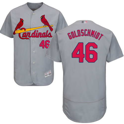 Cardinals #46 Paul Goldschmidt Grey Flexbase Authentic Collection Stitched MLB Jersey