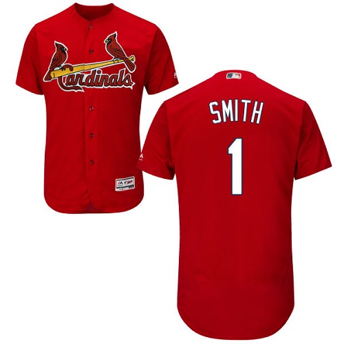 Cardinals #1 Ozzie Smith Red Flexbase Authentic Collection Stitched MLB Jersey