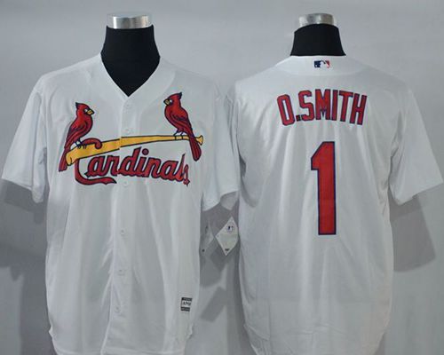 Cardinals #1 Ozzie Smith White New Cool Base Stitched MLB Jersey