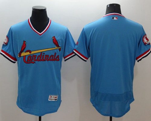 Cardinals Blank Light Blue Flexbase Authentic Collection Cooperstown Stitched MLB Jersey