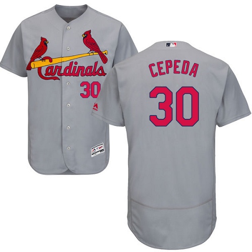 Cardinals #30 Orlando Cepeda Grey Flexbase Authentic Collection Stitched MLB Jersey - Click Image to Close