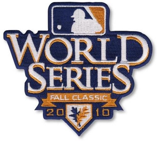 Stitched 2010 MLB World Series Logo Jersey Sleeve Patch San Francisco Giants vs Texas Rangers - Click Image to Close